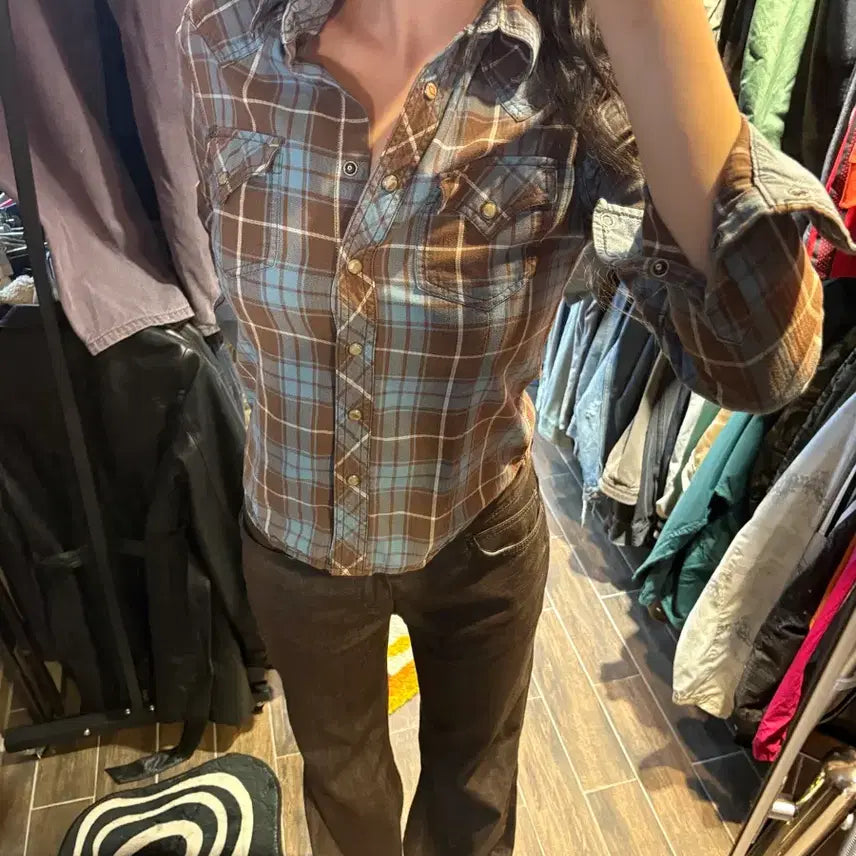 [BUNJANG] SHANE Western Tartan Check Shirt / SHANE 쉐인 진 웨스턴 타탄체크 셔츠