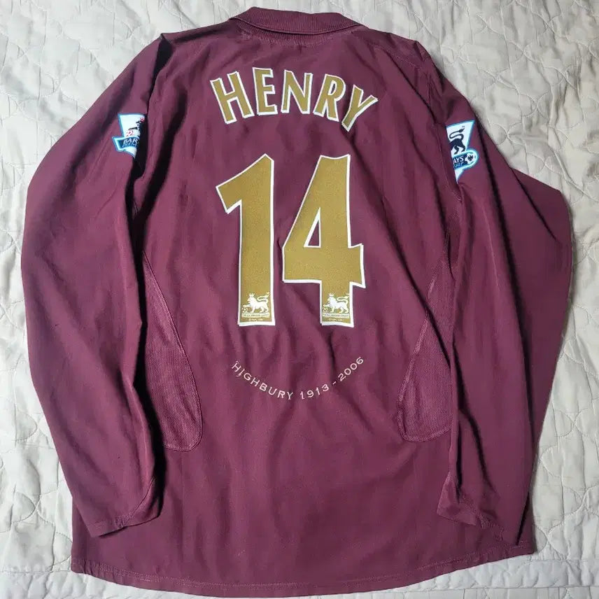 [BUNJANG] Nike Arsenal Henry Long Sleeve Highbury Jersey 2005-2006 Full Option / 나이키 아스날 O2 05-06 하이버리 긴팔 앙리 풀옵