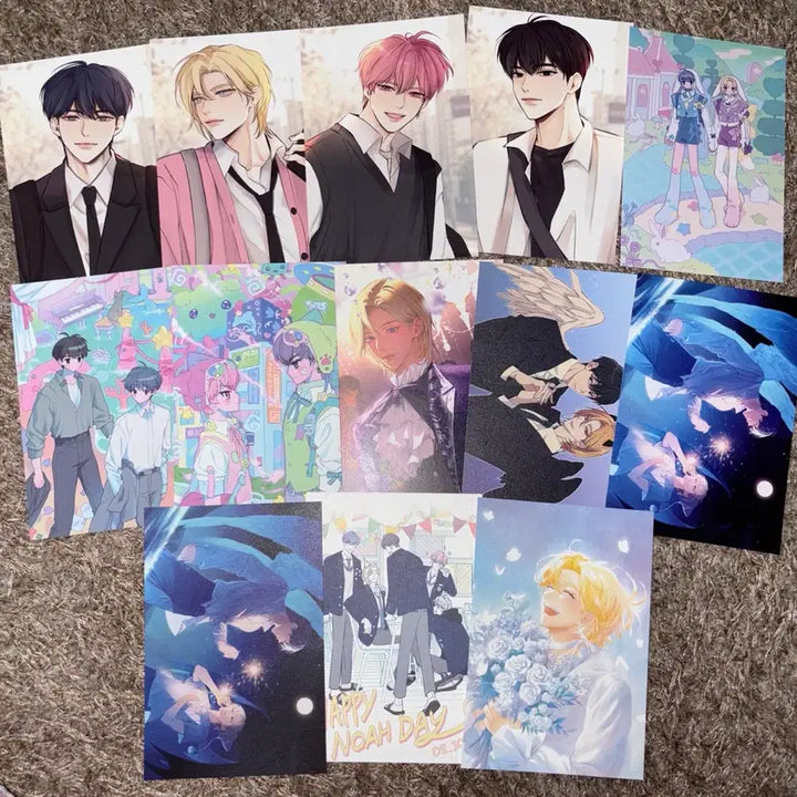 [BUNJANG] PLAVE Yeong-o &amp; WooChu-jin Unofficial Fan Art Postcard Bundle Set / 플레이브 영오님 우츄진님 외 비공식 비공굿 엽서 13장 일괄