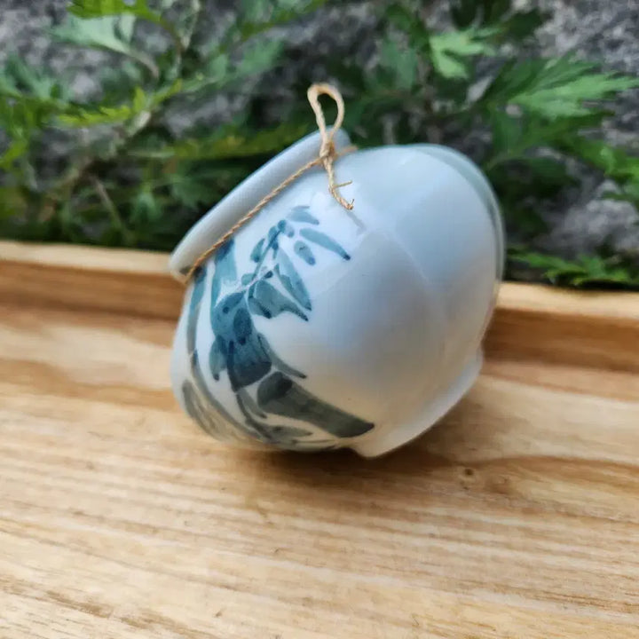 [BUNJANG] Baekja Cheonghwa Jukmun Tea Jar / 백자청화  죽문차호
