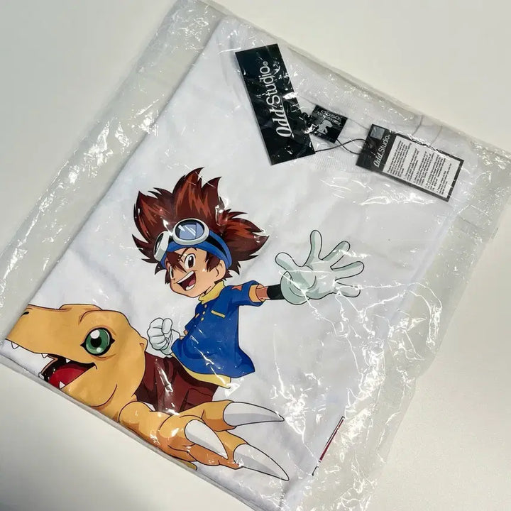[BUNJANG] Odd Studio Agumon T-Shirt Size M / 디지몬어드벤처 오드스튜디오 태일 아구몬 반팔