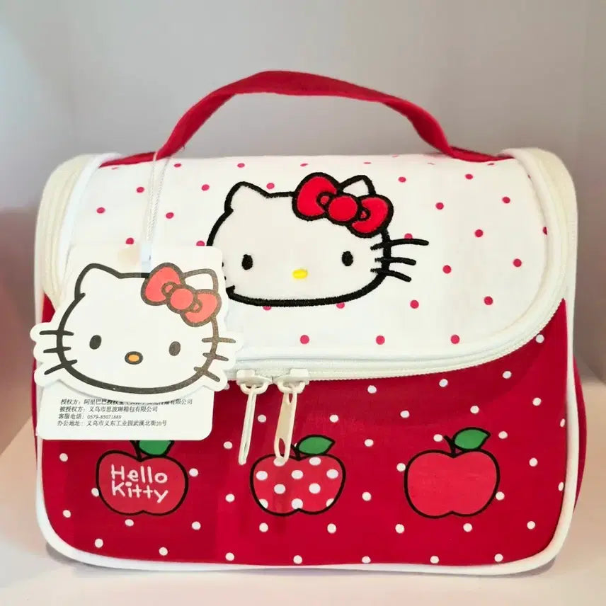 [BUNJANG] Hello Kitty Red Apple Cosmetic Pouch / 헬로키티 레드 사과 화장품 파우치 다용도 파우치 새상품