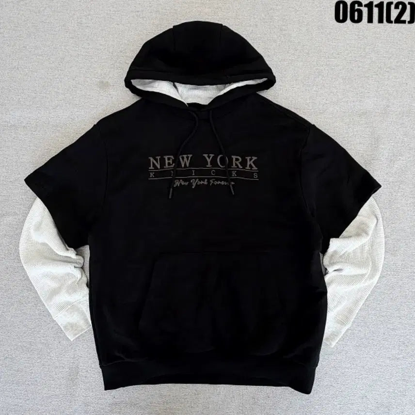[BUNJANG] NBA New York Layered Long Sleeve T-Shirt / NBA 뉴욕 반팔 후드티 롱슬리브 레이어드 M 0611