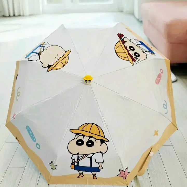 [BUNJANG] Crayon Shin-chan Character 3-Fold Manual Umbrella (New) / 짱구는못말려 캐릭터 3단 접이식 수동 양우산 새상품