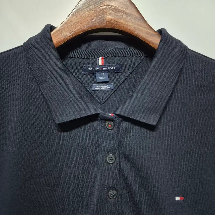 [BUNJANG] Tommy Hilfiger Navy Short Sleeve Polo Shirt L / 타미힐피거 네이비 반팔 카라티 L