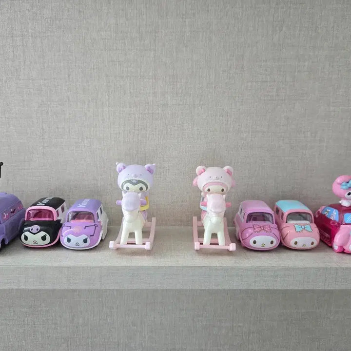 [BUNJANG] Kuromi &amp; My Melody Sanrio Characters Vehicle Figure Set / 쿠로미 마이멜로디 일괄판매