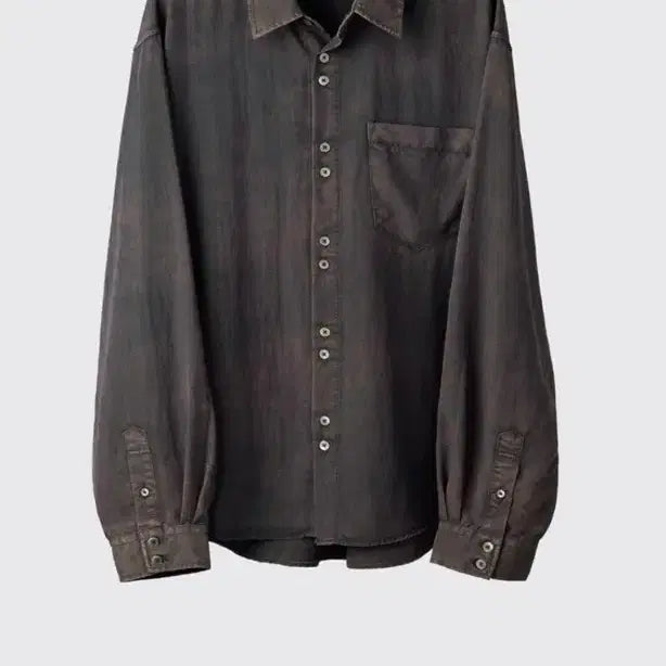 [BUNJANG] HAECHINGROOM Lana Shirt Brown Charcoal / 해칭룸 라나 셔츠 브라운 챠콜