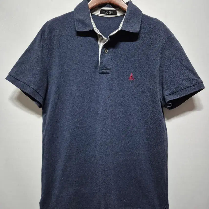 [BUNJANG] Beanpole Navy Collar T-Shirt Slim Fit Size 105 / 빈폴 카라티 네이비 슬림핏105