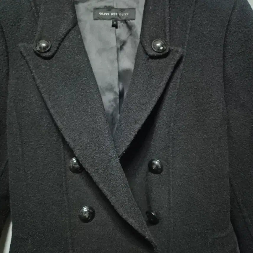 [BUNJANG] Olive des Olive Black Double-Button Jacket / 올리브대올리브 블랙 더블 버튼 재킷
