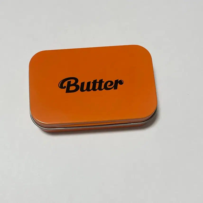 [BUNJANG] BTS Butter Tin Case (Orange) + RM Photocard / 방탄소년단 버터 틴케이스 오렌지+알엠 포카