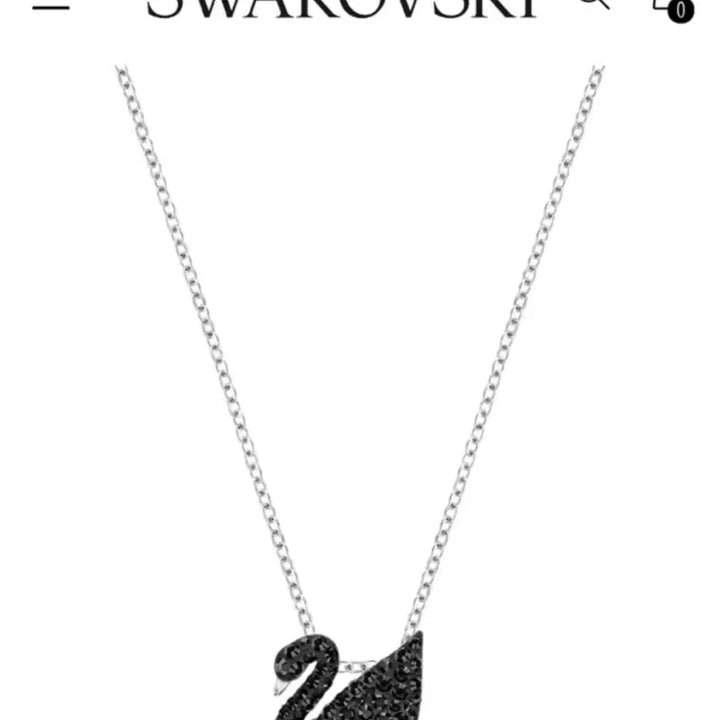 [BUNJANG] Swarovski Black Swan Necklace / 스와로브스키 목걸이 블랙스완