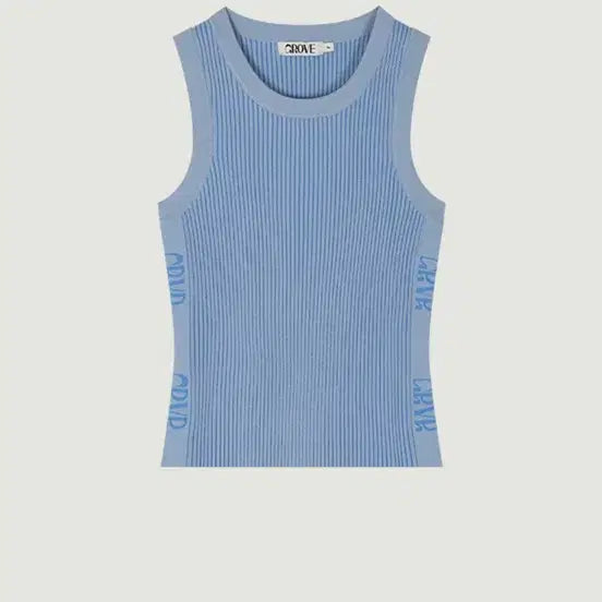 [SOLD OUT] 그로브 REMI RIB SLEEVELESS KNIT 블루