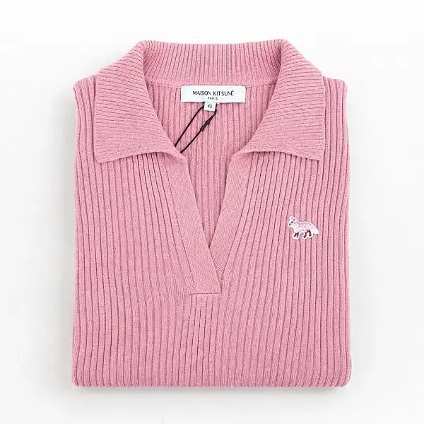 [BUNJANG] Maison Kitsuné Baby Fox Knit Polo Shirt / [정품QR인증]메종키츠네 베이비폭스 니트 카라티