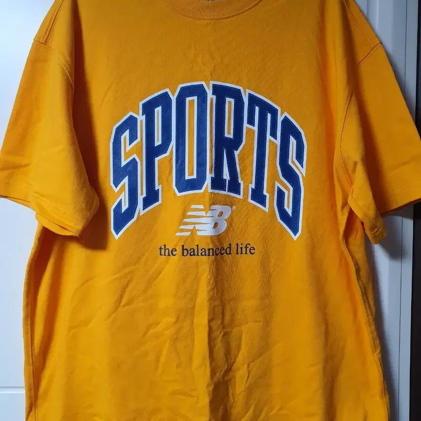 [BUNJANG] New Balance NB Short Sleeve T-Shirt Yellow XL / 뉴발란스 NB 반팔티셔츠 옐로우