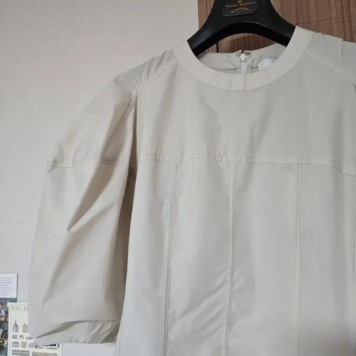 [SOLD OUT] 새상품 3.1 필립림 베이지색 퍼프 소매 롱 원피스