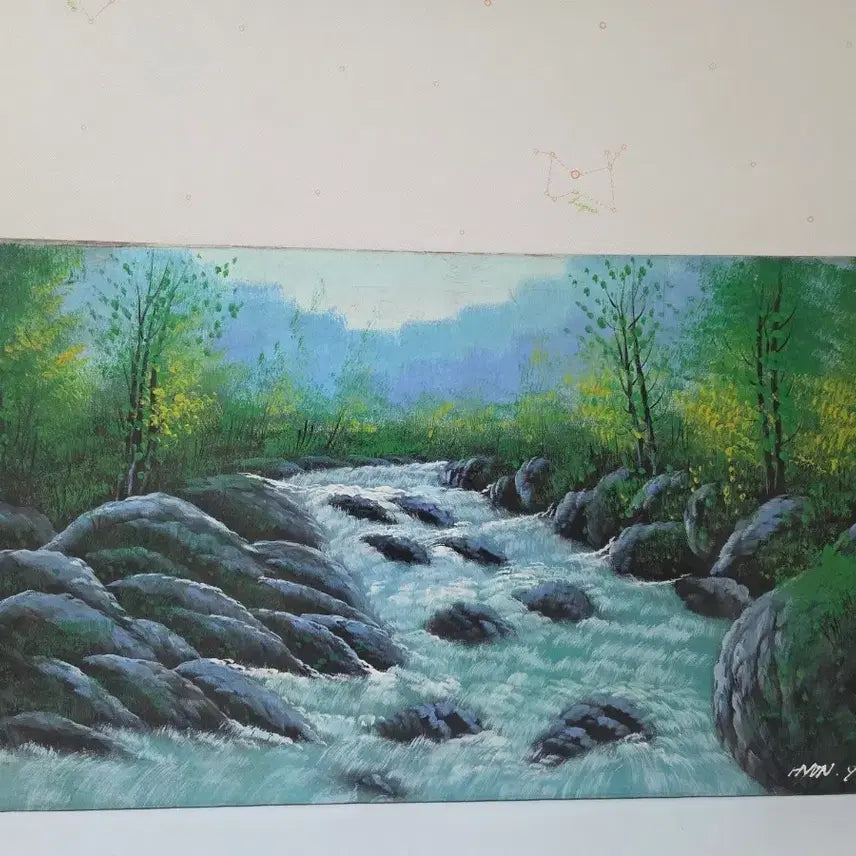[BUNJANG] Oil Painting Landscape Valley Art / 유화 산수화 계곡 그림