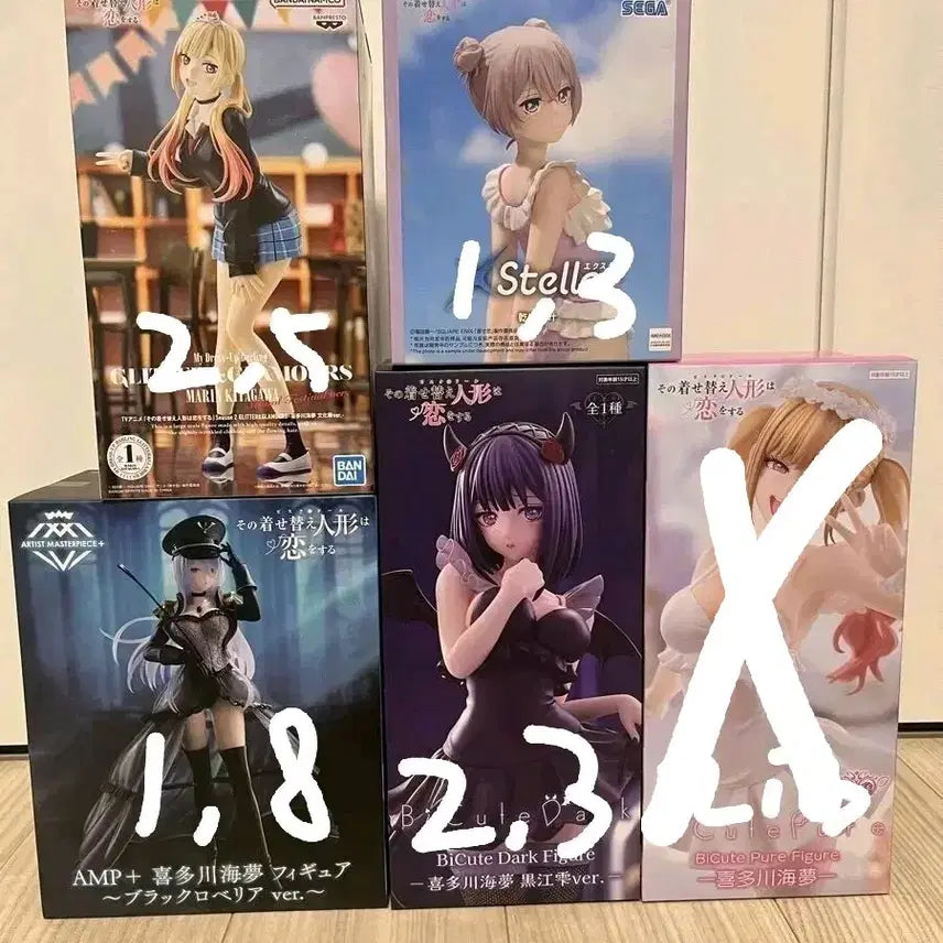 [BUNJANG] Anime Girl Figure Set (5 Figures) / 미소녀피규어 5종 세트