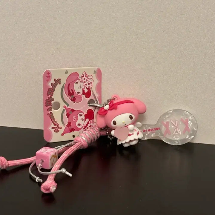 [BUNJANG] My Melody Heart Angel Strap Keychain / 마이멜로디 하트엔젤 스트랩 키링