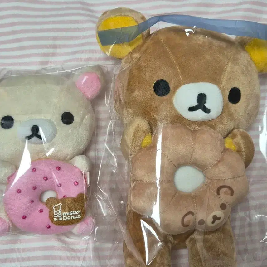 [BUNJANG] Rilakkuma &amp; Korilakkuma Mister Donut Plush Set / 리락쿠마 코리락쿠마 미스터도넛 인형