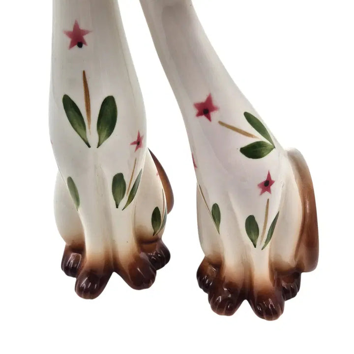 [BUNJANG] 60s Handmade Star Flower Siamese Cat Extra Large Figurine Set / 60s 핸드메이드 별꽃 샴고양이 특대형 피겨린 세트