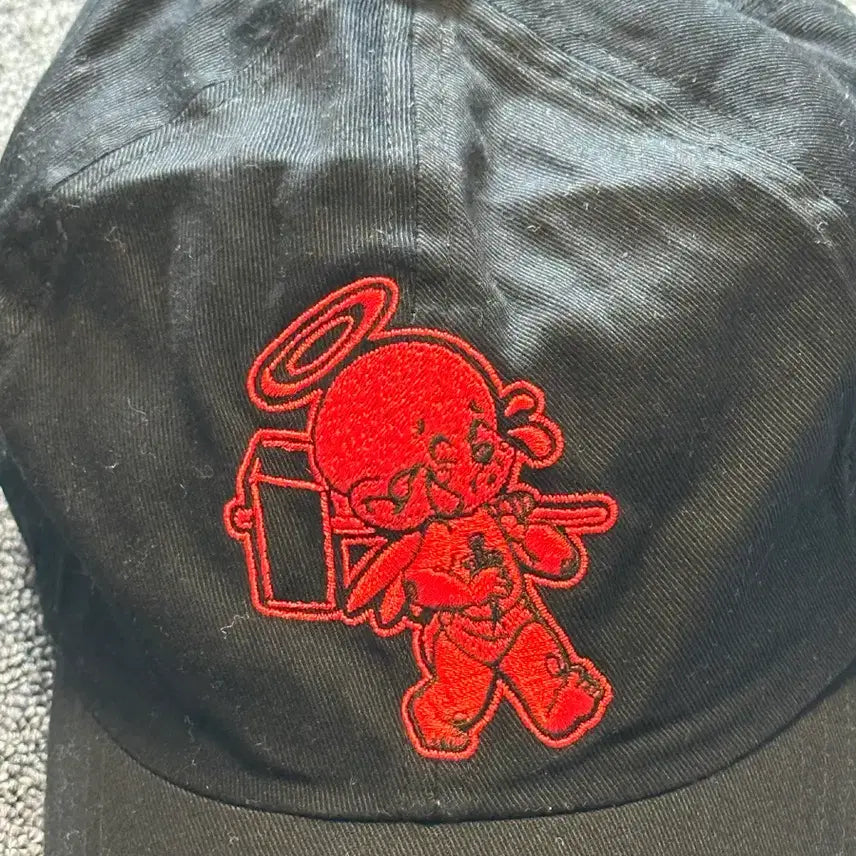 [BUNJANG] Saint Michael x Denim Tears Ball Cap (Black/Red) / 세인트 미카엘 x 데님 티어스 볼캡 검빨