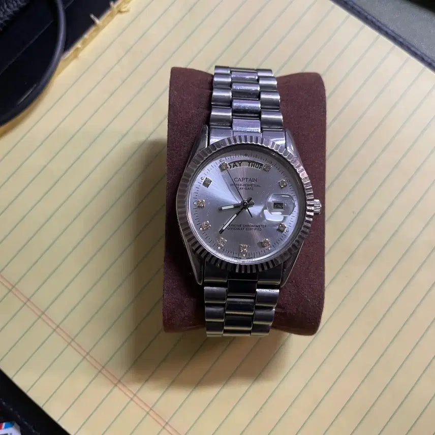 [BUNJANG] CAPTAIN Rolex Homage Day-Date Quartz Watch / [상태최상] 캡틴(CAPTAIN) 롤렉스 오마주 시계 (점검완료)