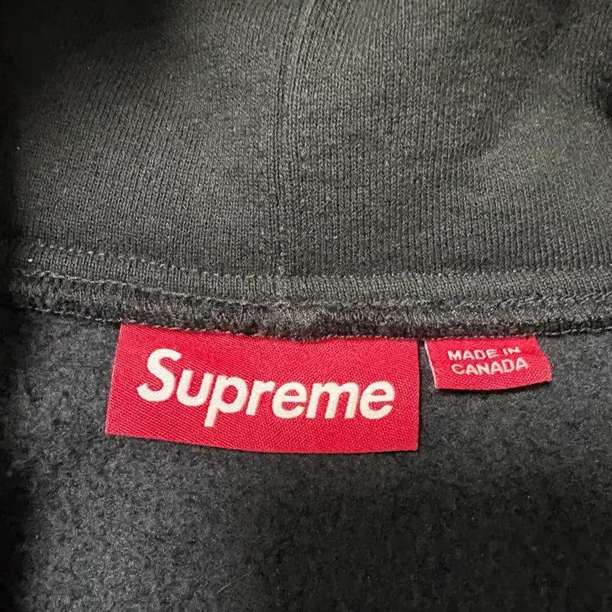 [BUNJANG] Supreme S Logo Zip-Up Hoodie Black M / 슈프림 S 로고 집업 후드