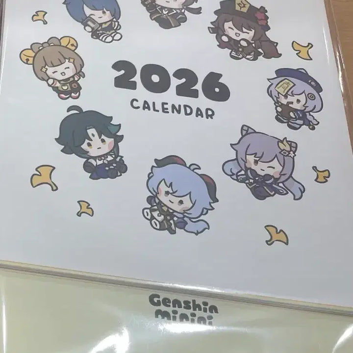 [BUNJANG] Genshin Impact Mini Calendar Liyue Line Friends Zhongli Xiao Keqing Yaoyao Ganyu Xingqiu Hu Tao / 원신 미니니 캘린더 리월 라인프렌즈 종려 소 각청 요요 감우 행추 호두