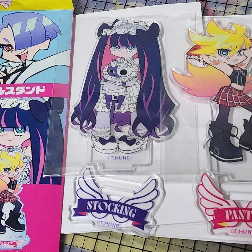 [BUNJANG] Panty &amp; Stocking Acryclic Set / 팬스가 아크릴 2종 일괄