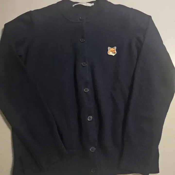 [BUNJANG] Maison Kitsuné Fox Head Navy Cardigan S / S 메종키츠네 폭스헤드 네이비 가디건