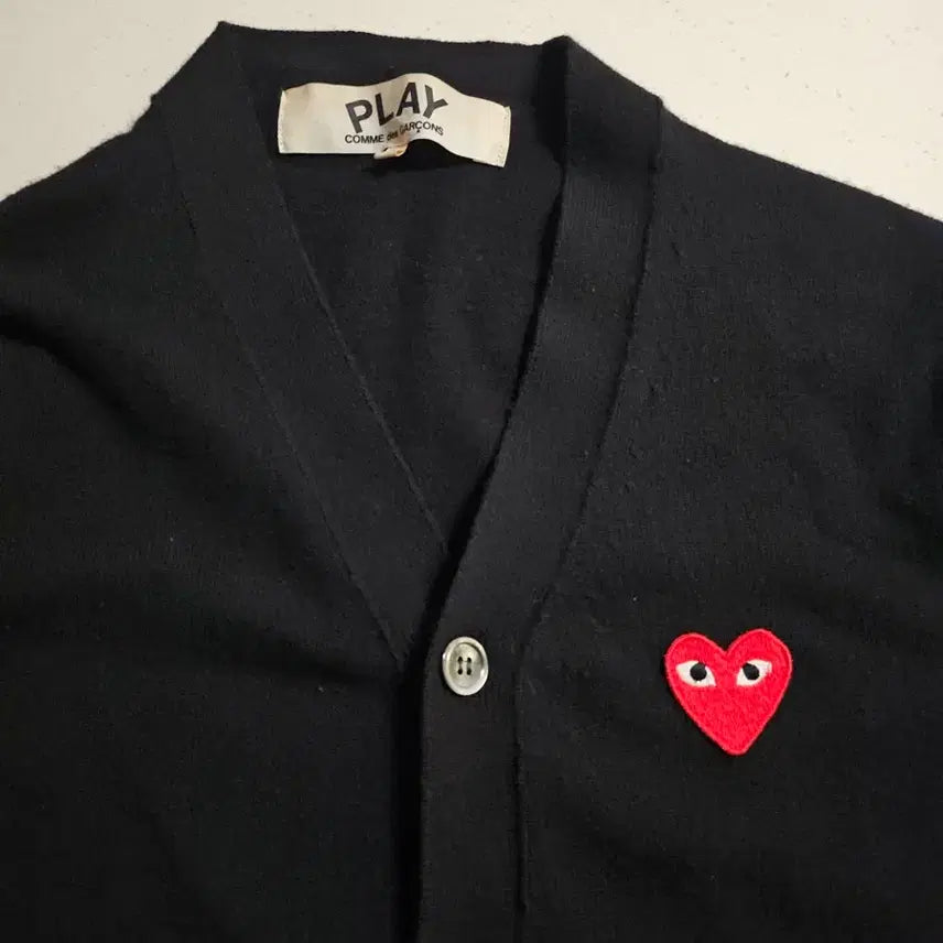 [BUNJANG] Comme des Garçons Red Emblem Cardigan Black L / L 꼼데가르송 레드와펜 가디건