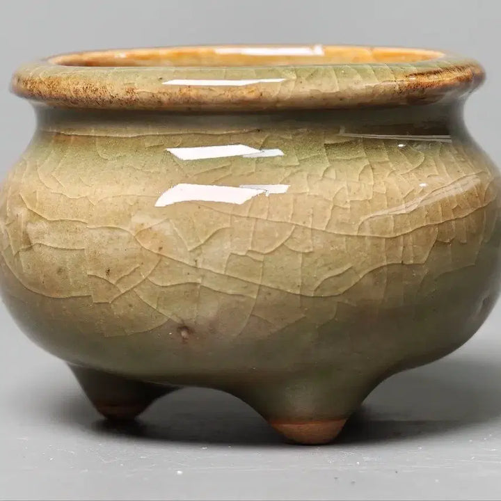 [BUNJANG] Authentic Chinese Celadon Porcelain Tripod Censer, Republic of China, Longquan Ware, Antique Collectible / [진품] 청말 민국 용천요 청자 삼족향로 중국도자기 골동품 수집품