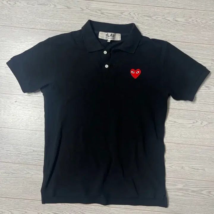 [BUNJANG] Comme des Garçons Black Cotton Polo Shirt / 꼼데가르송 카라티
