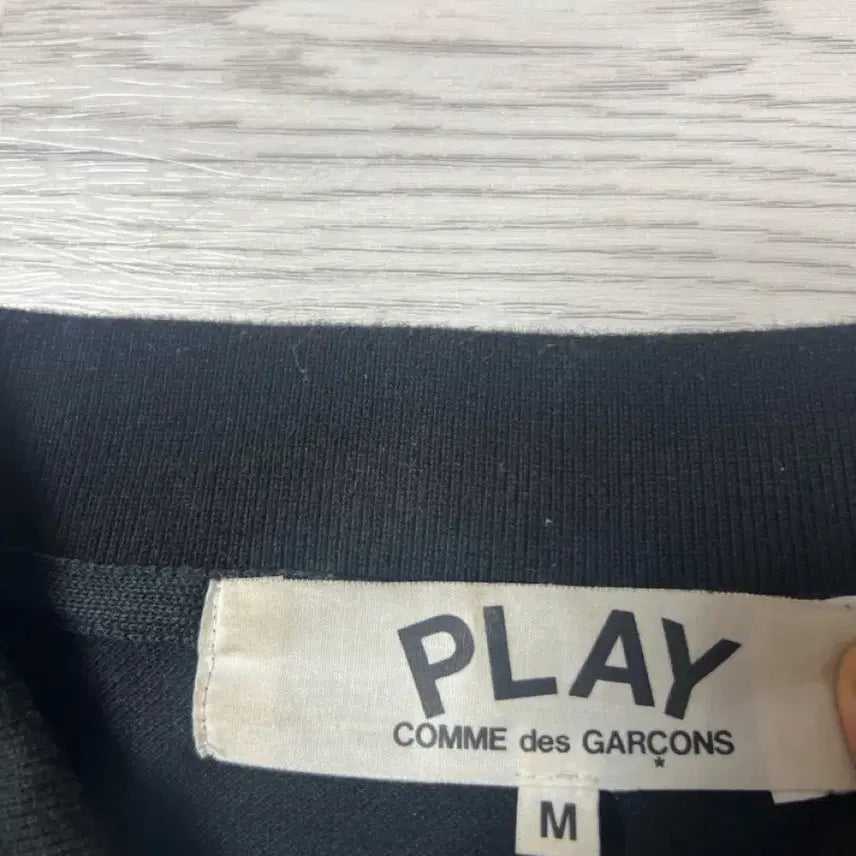 [BUNJANG] Comme des Garçons Black Cotton Polo Shirt / 꼼데가르송 카라티