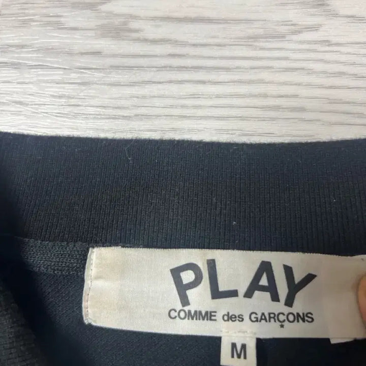 [BUNJANG] Comme des Garçons Black Cotton Polo Shirt / 꼼데가르송 카라티