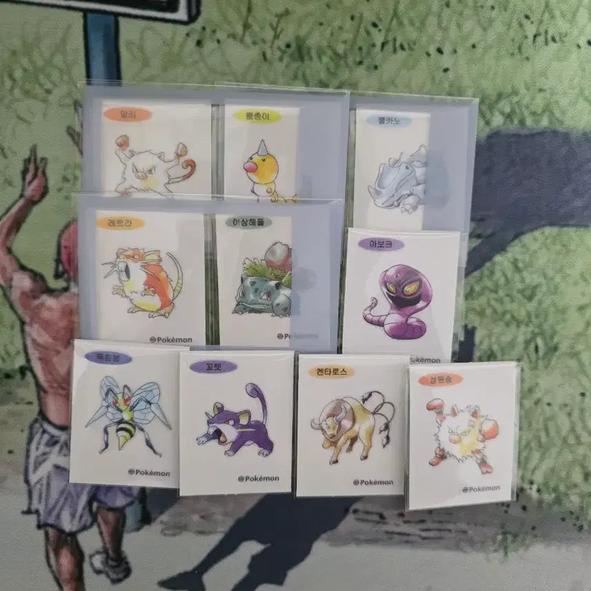 [BUNJANG] Pokemon 30th Anniversary Art Tteokbokki Stickers / 포켓몬 30주년 아트 띠부씰 판매...꼬부기,리자드,성원숭,팬텀