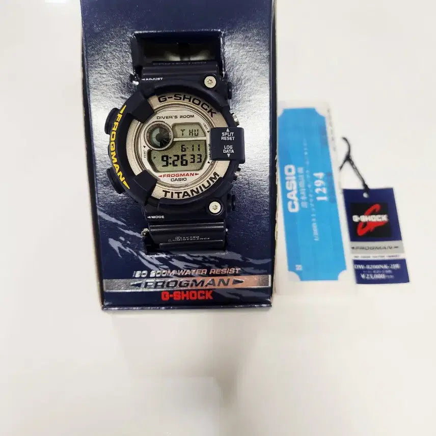 [BUNJANG] Casio G-Shock Frogman DW-8200NK-2JR Navy Khaki Titanium / G-SHOCK 프로그맨 DW-8200NK-2JR