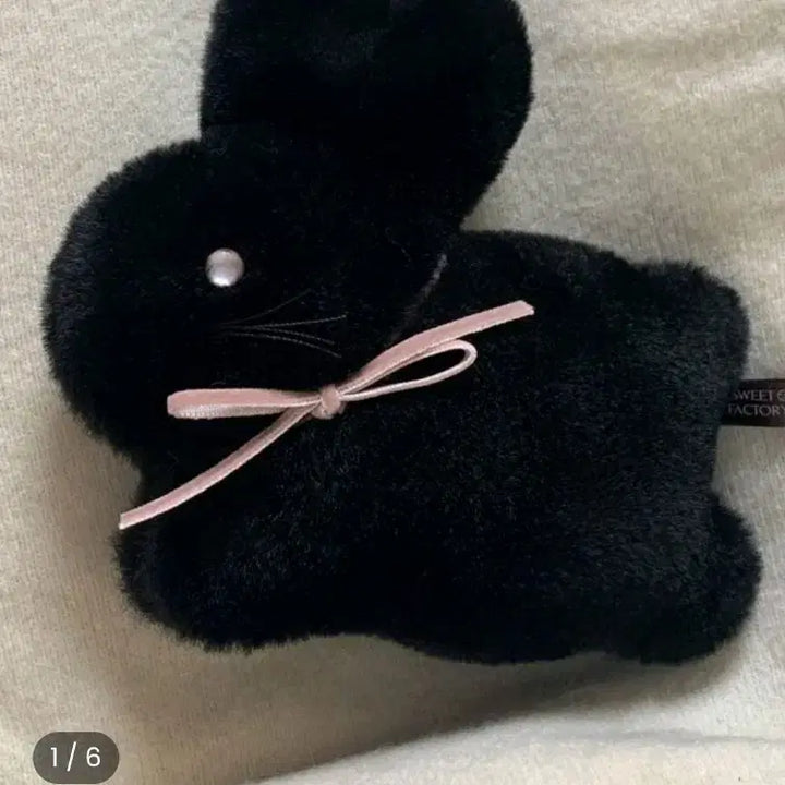 [BUNJANG] Bbibbit Somtokki Bunny Popo Hug Doll (Black) / (택포)삐빗 솜토끼 버니 포포 허그 인형 블랙