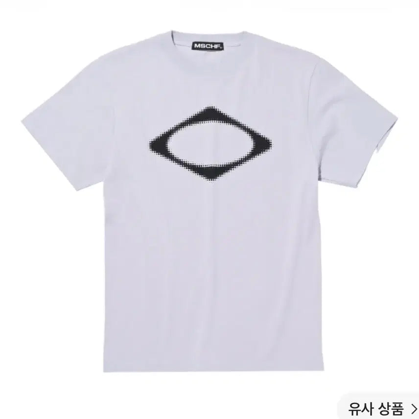 [BUNJANG] Mischief Rhombus Blur T-Shirt Light Blue Grey M / (W) 미스치프 롬버스 블러 티셔츠 라이트 블루 그레이 m