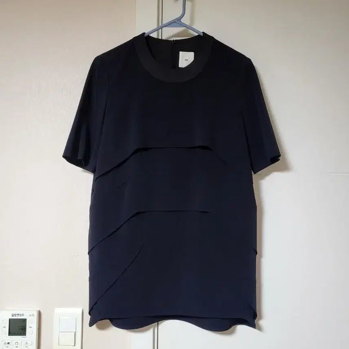 [BUNJANG] KUHO Navy Layered Blouse Size 55 / 구호 블라우스 55