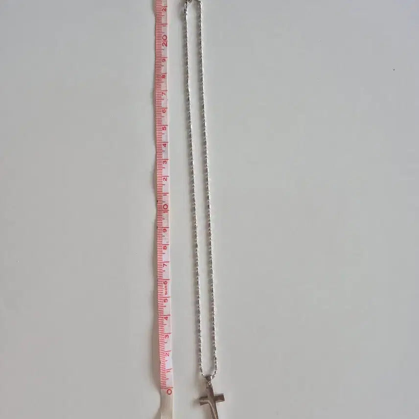 [BUNJANG] Silver Cross Pendant Necklace with Pearl Option / 프라다쇼핑백에십자가패션목걸이넣어드려요~새상품(진주팬던트필요하심드릴께요~)