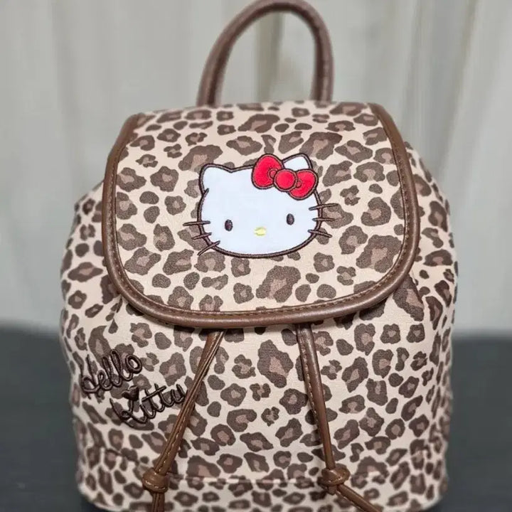 [BUNJANG] Hello Kitty Leopard Print Backpack / 헬로키티 키티 호피 백팩 가방