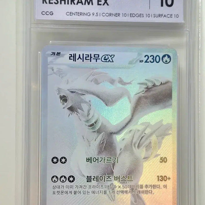 [BUNJANG] Reshiram BWR CCG Graded 10 / 포켓몬카드 레시라무 bwr CCG 10등급