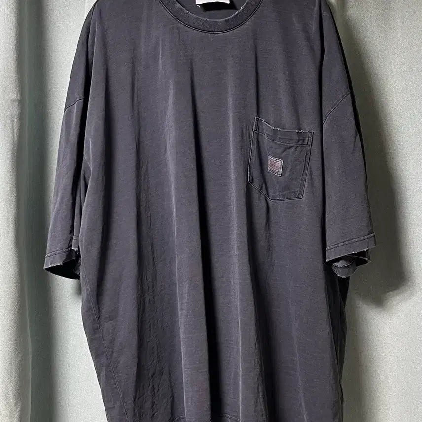 [BUNJANG] Solid Homme Navy Oversized Short Sleeve T-Shirt / [52] 솔리드옴므 오버핏 네이비 반팔 티셔츠
