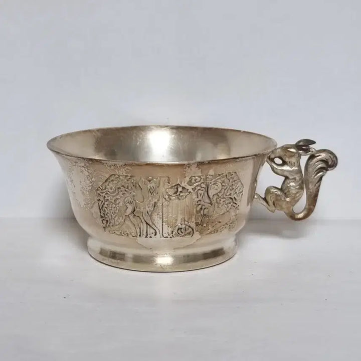 [BUNJANG] Vintage Silver-Plated Cup with Squirrel Handle / 빈티지 실버플레이티드 컵