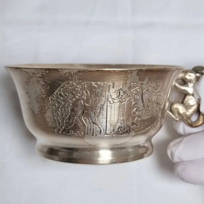 [BUNJANG] Vintage Silver-Plated Cup with Squirrel Handle / 빈티지 실버플레이티드 컵