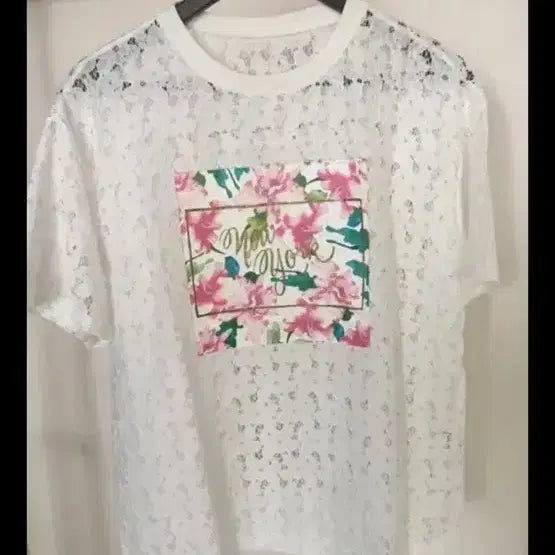 [BUNJANG] New Lace Short Sleeve T-Shirt / [새상품] 레이스 티셔츠