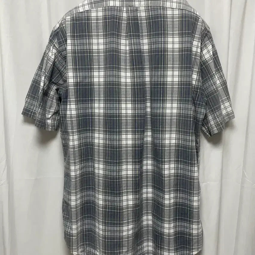 [SOLD OUT] no.202 폴로 랄프로렌 타탄체크 그레이반팔셔츠xxl