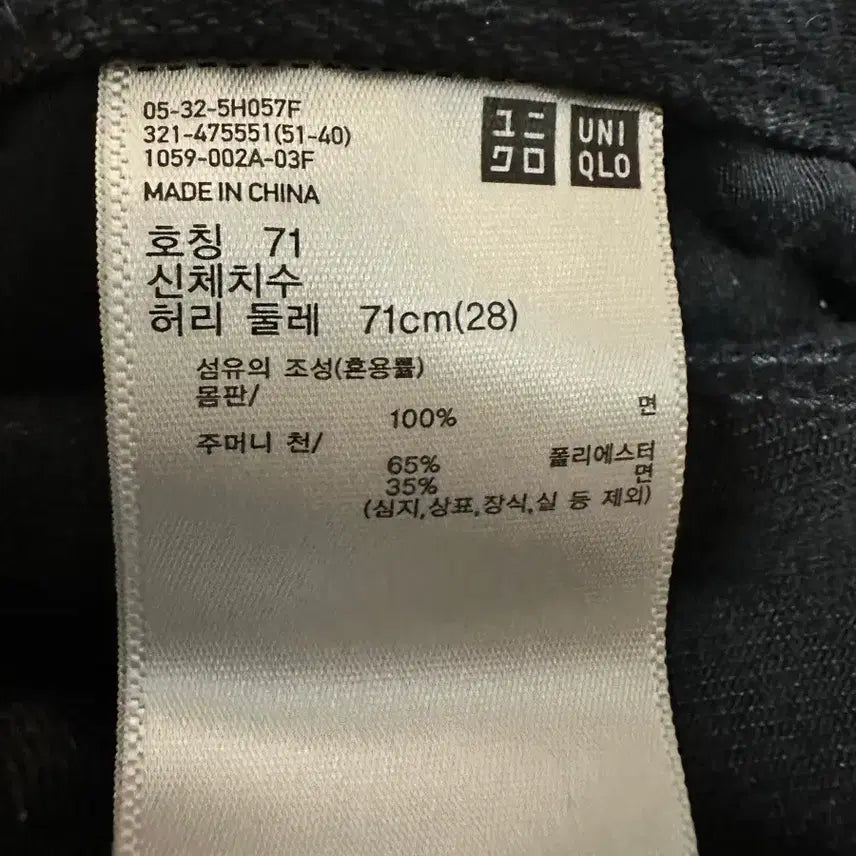 [BUNJANG] Uniqlo Wide Straight Jeans Dark Grey 28 / [28] 유니클로 와이드스트레이트진 다크그레이