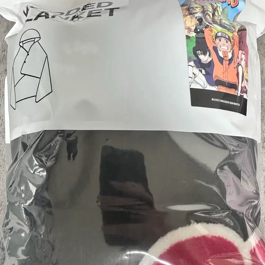 [BUNJANG] SPAO Naruto Akatsuki Hooded Blanket / 나루토 스파오 후드담요 아카츠키